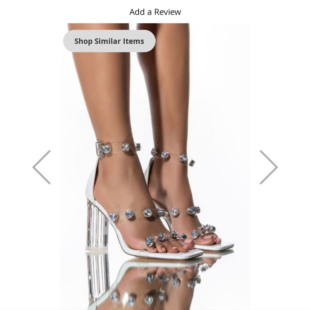 Rhinestone SANDAL IN WHITE size 10